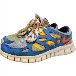 Nike Free Run Sneakers In Teal And Orange M8